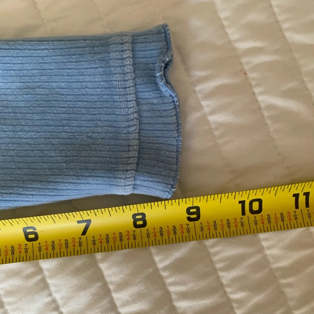 VTG Children's Place Set Girls Size 24M Blue Y2k Velour Top Pants Ribbed Ruffle - Picture 13 of 16